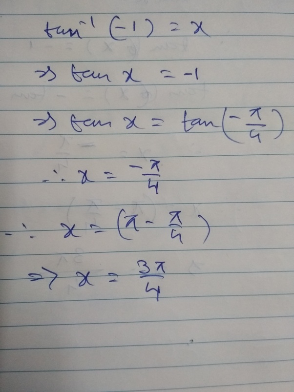 What is the value of tan^1? Quora