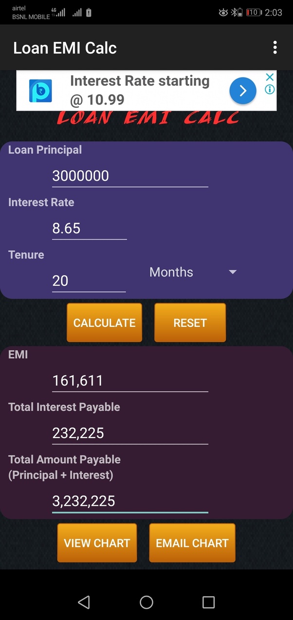 My salary is 50k, I took 30L as home loan and I am paying 29650 as EMI