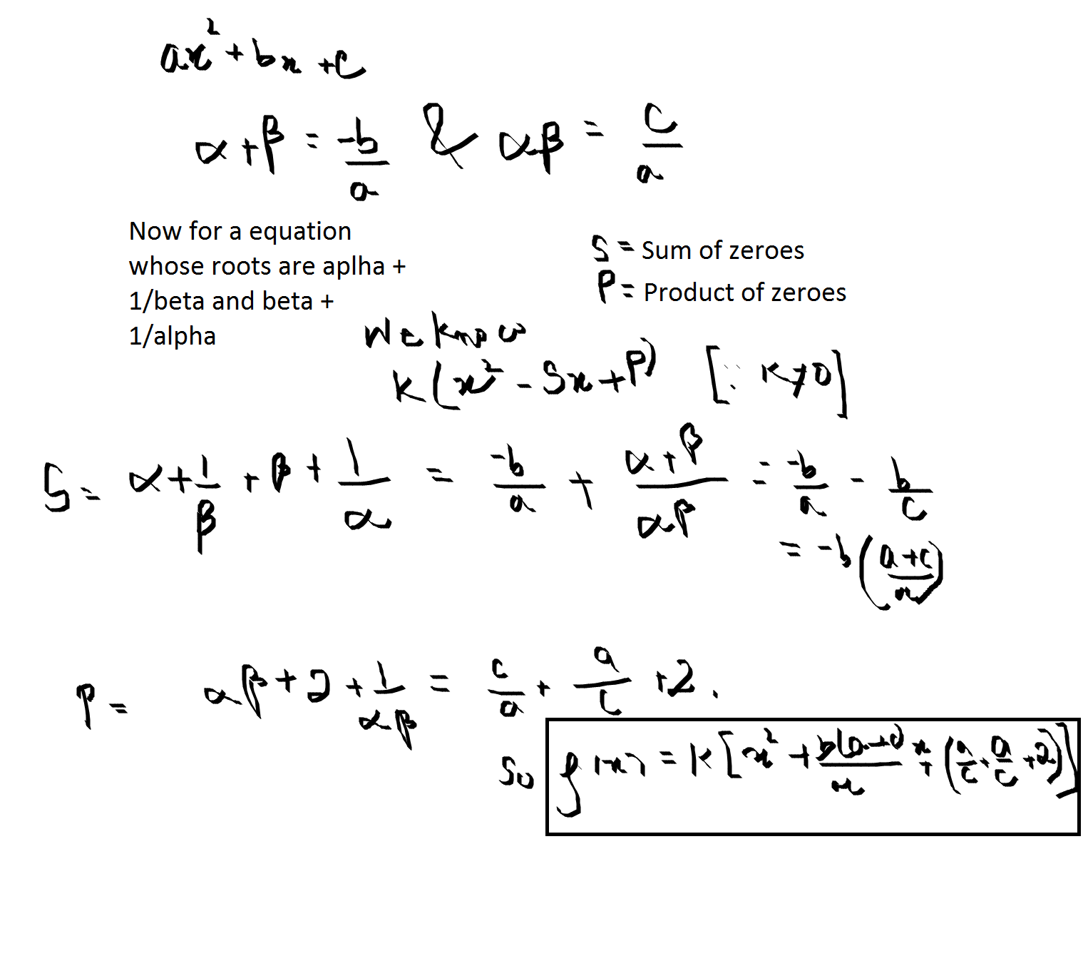 Roots Of Quadratic Equation Alpha Beta Formula Tessshebaylo