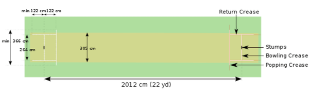 What is the length of cricket pitch in feet? Quora