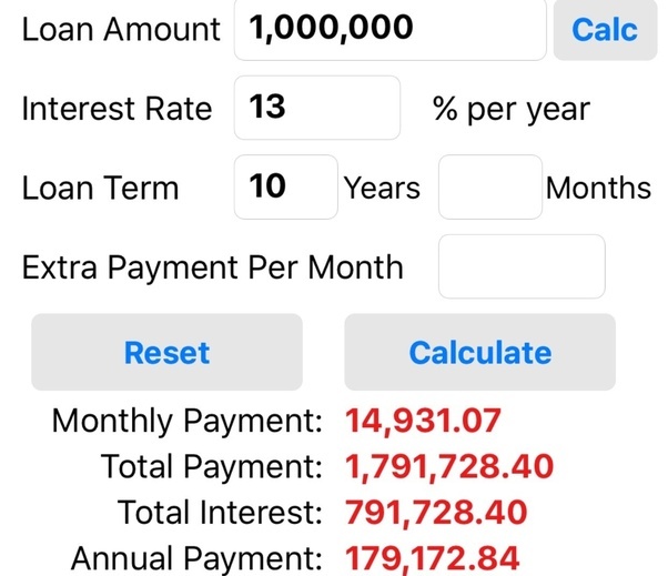 I have an education loan of 10 lakhs with an interest rate of 13 with