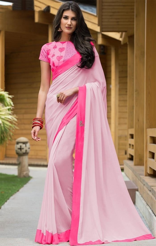Can I wear plain chiffon saree with floral blouse? Quora