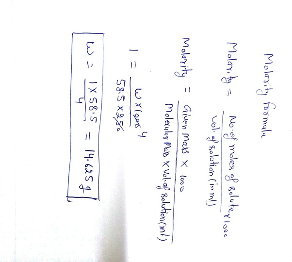 How To Make A Molar Solution