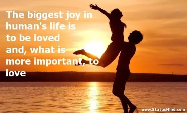 What is more important than loving and being loved? - Quora