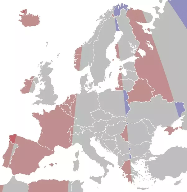 How much does being in the &#039;wrong&#039; time zone influence French and