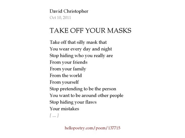 Do people with borderline personality disorder wear masks