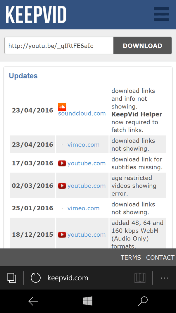 Is there any way to download YouTube videos on Windows 10 mobile? Quora