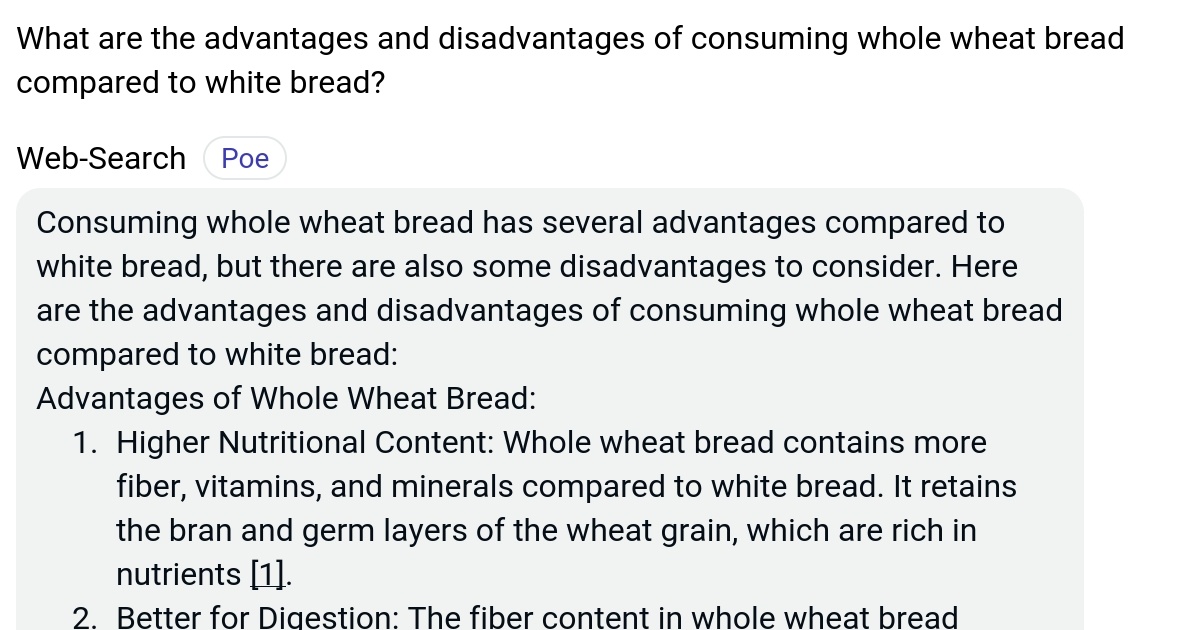 What are the advantages and disadvantages of consuming whole wheat