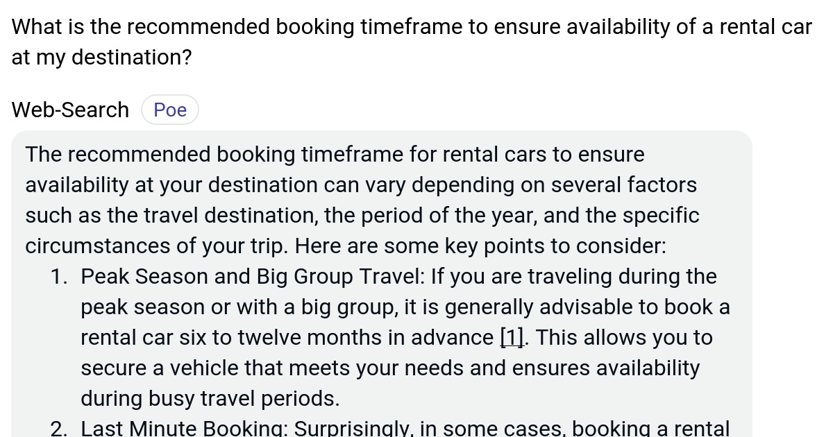 What is the booking timeframe to ensure availability of a