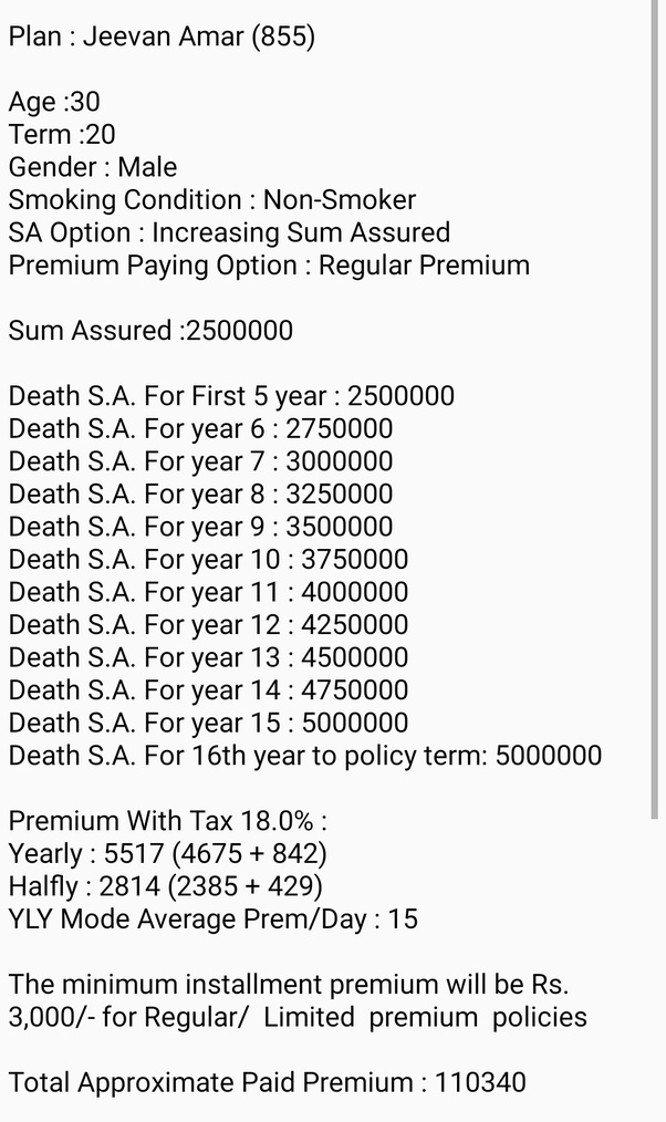 What are the features and eligibility criteria for LIC's 'Jeevan Amar' term insurance plan? Is
