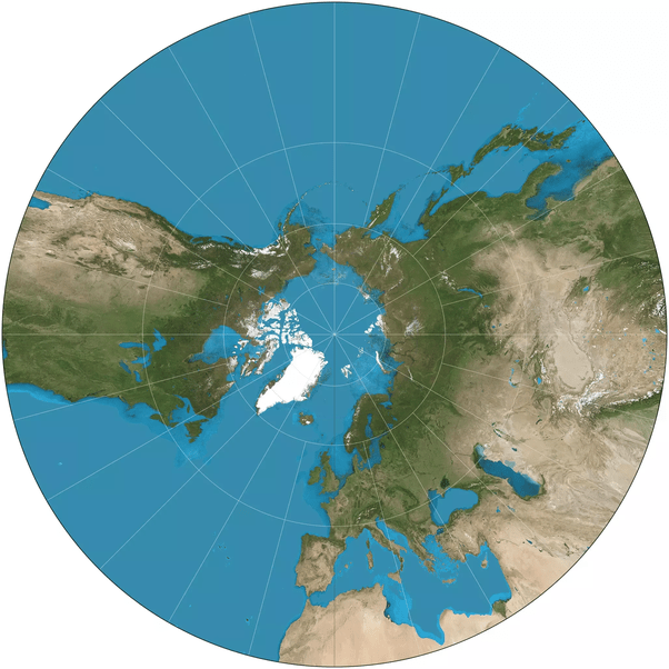 Accurate 2D Map Of Earth When seen on a 2D map of Earth, is the shortest distance between two
