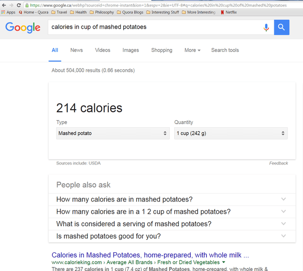 How to calculate the amount of calories in a certain amount of