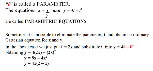 What is the difference between a Cartesian and a parametric equation