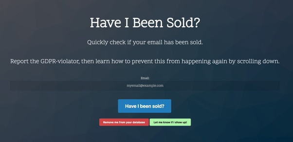 What app or website can I use to verify if my email has been