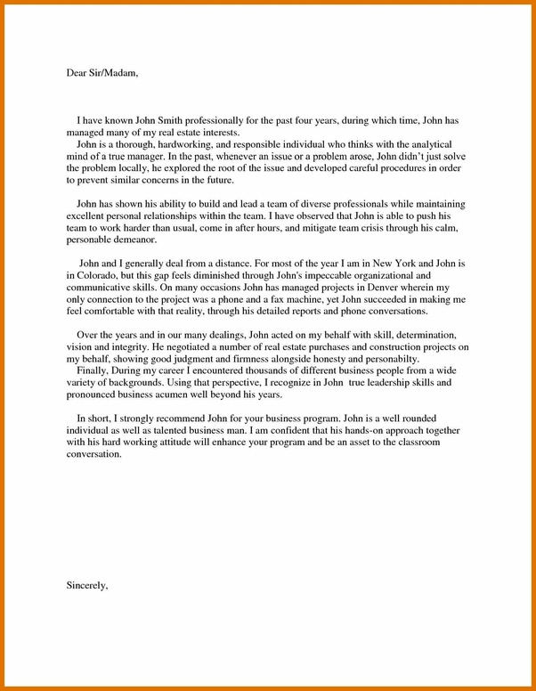 Sample Mba Letter Collection Letter Template Collection