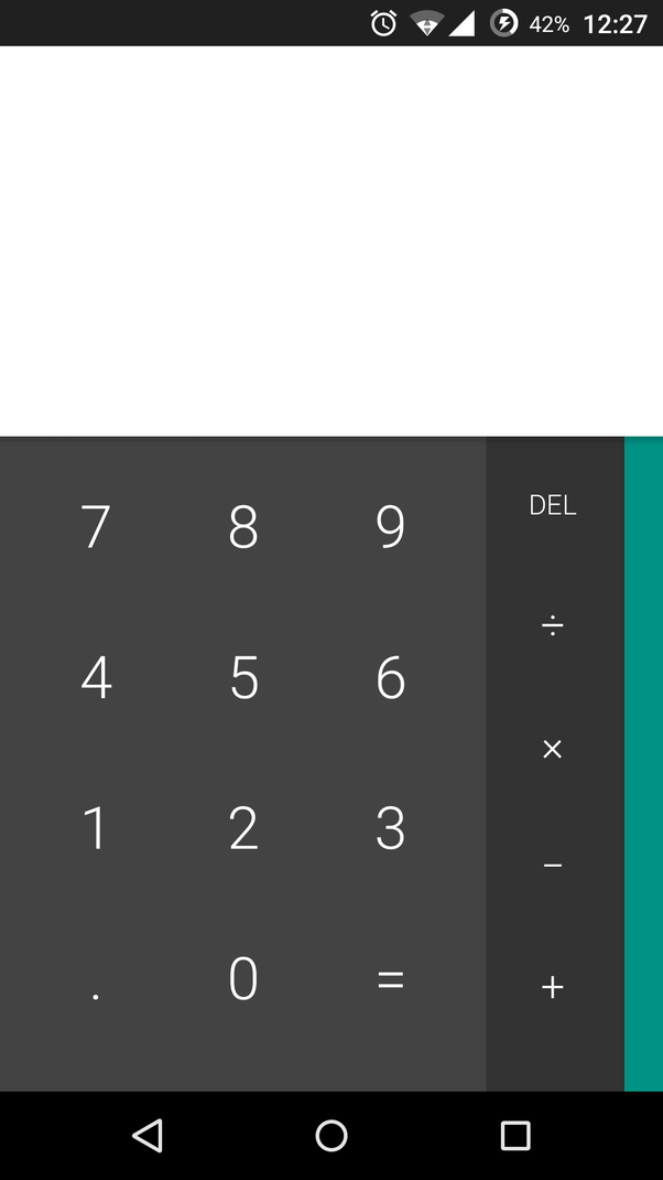 Why is there a clear history option in an Android phone's calculator