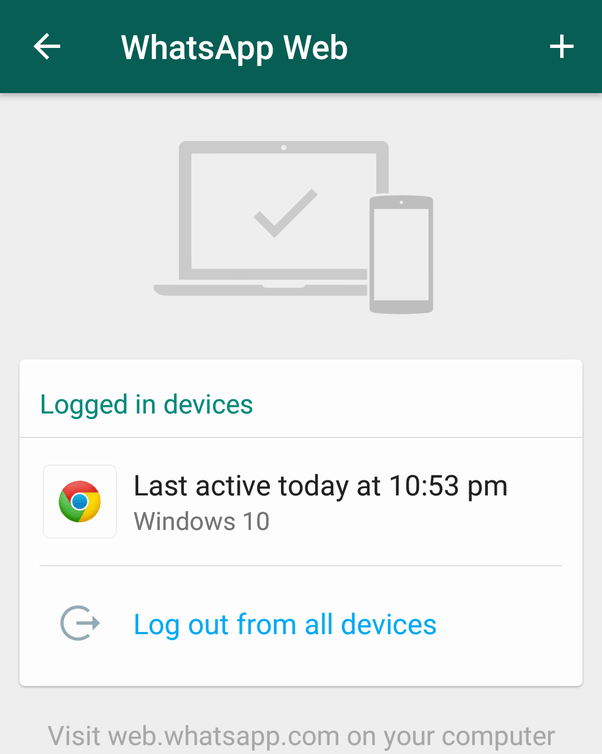 How to check WhatsApp web login history Quora