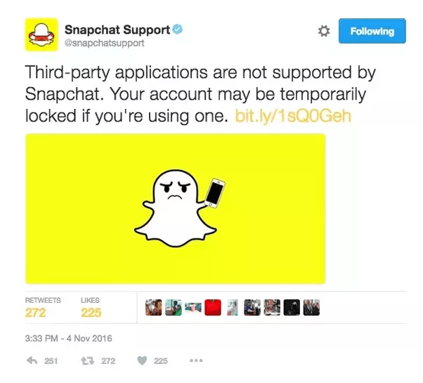 How to use thirdparty apps for SnapChat without my account getting
