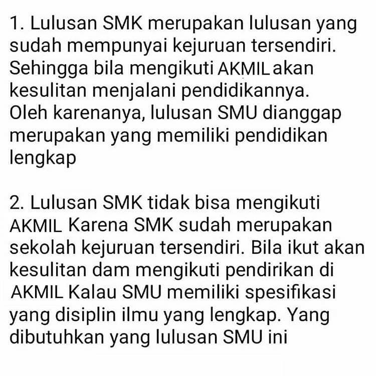Mengapa akademi militer tidak menerima lulusan SMK sebagai taruna? - Quora