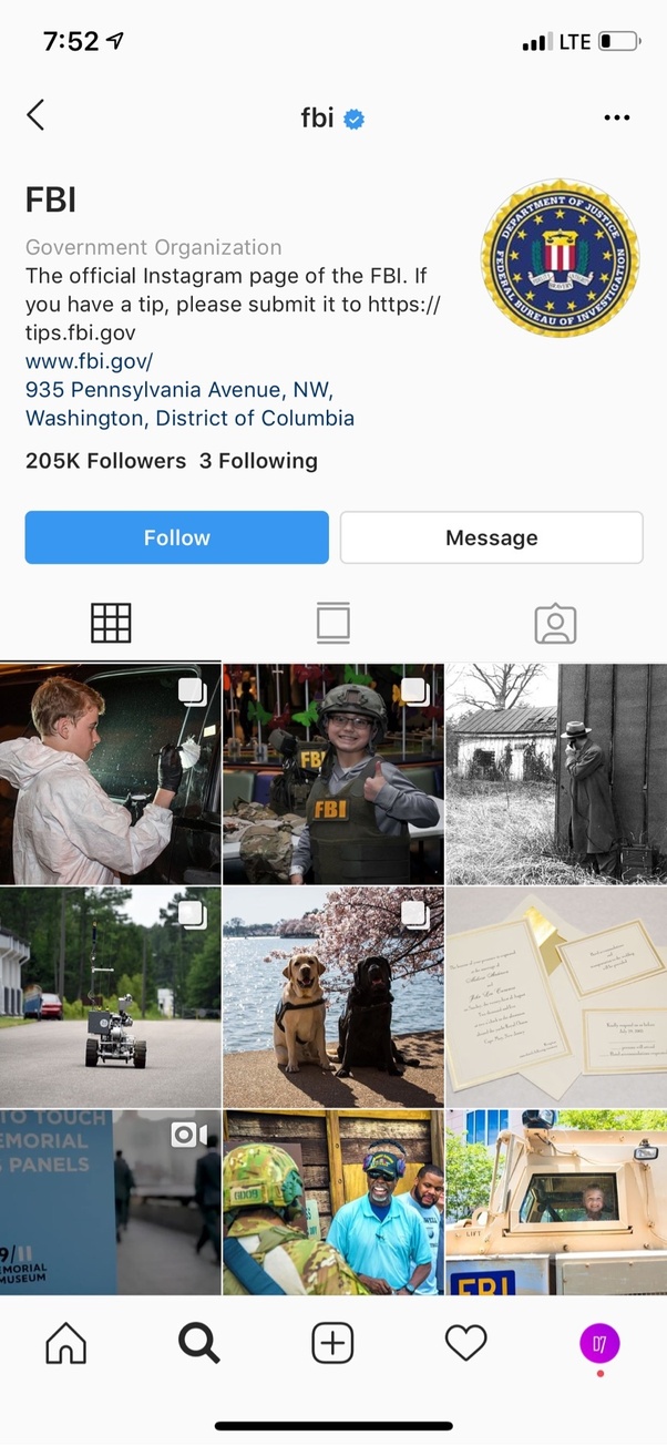 Does the FBI have an Instagram account? Quora