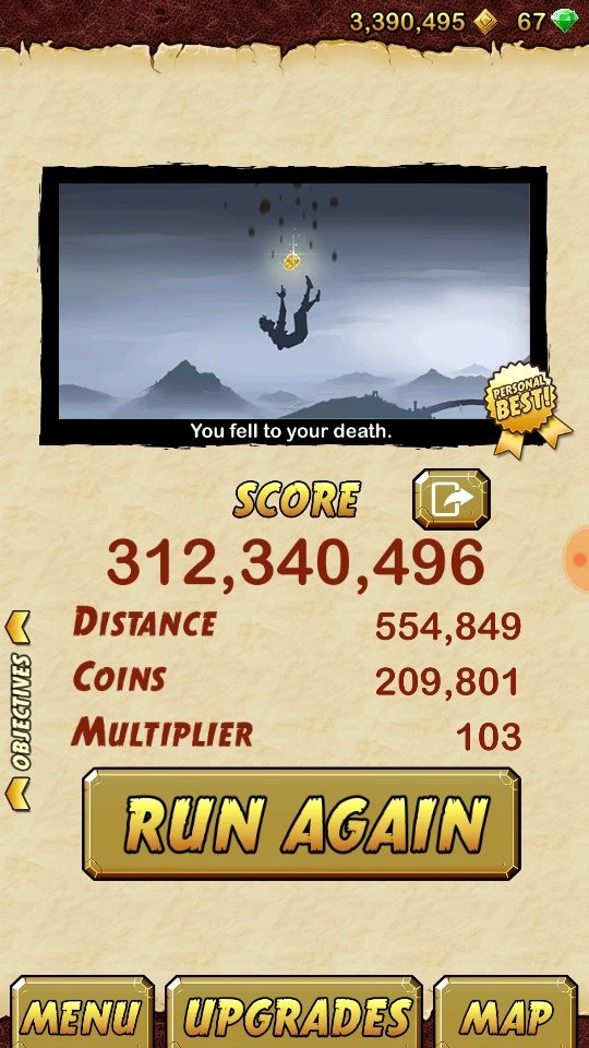 What is your high score in Temple Run? Quora