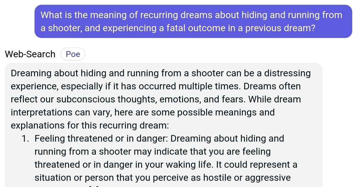 What is the meaning of recurring dreams about hiding and running from a