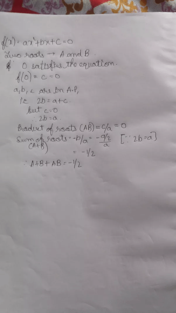 Suppose the quadratic polynomial P(x)=ax^2+bx+c has +ve coefficients a