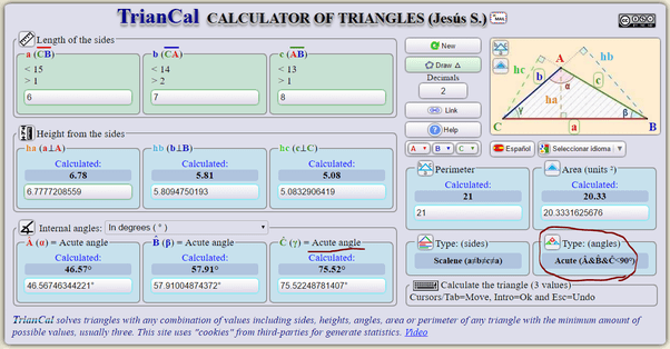 Measure of sides of four triangles are given below.identify the
