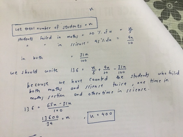 In an examination, 80 of the students passed in math and 55 passed in