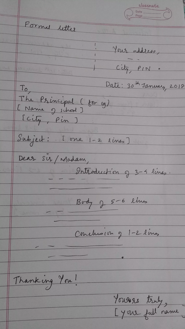 Firstly, you have to check what type of letter you are going to draft. Letter Writing To Friend For Class 3 - Letter
