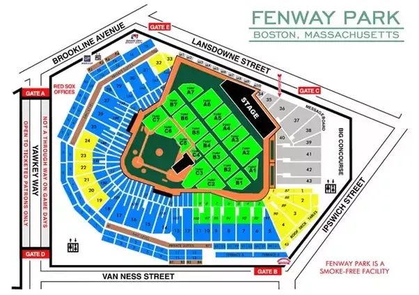 Fenway Park Seating Chart Seat Numbers Awesome Home