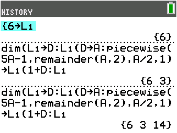 The 1st term of a sequence of positive integers is 6. if a term is even