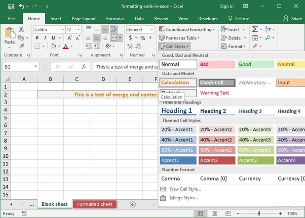 How do we format a cell in Excel? Quora