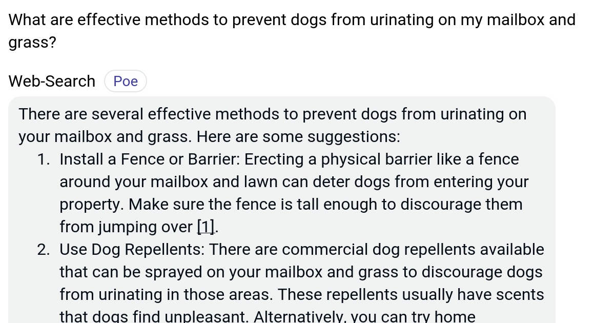 What are effective methods to prevent dogs from urinating on my mailbox