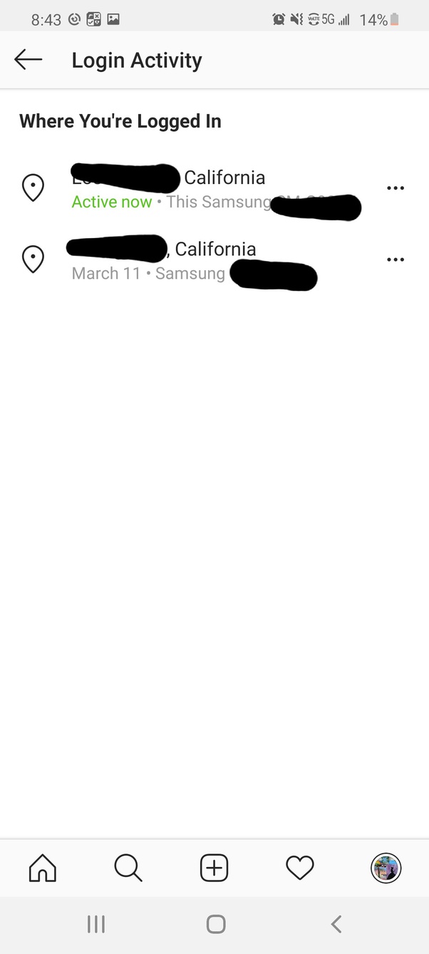 Can you tell if someone else has logged into your Instagram account