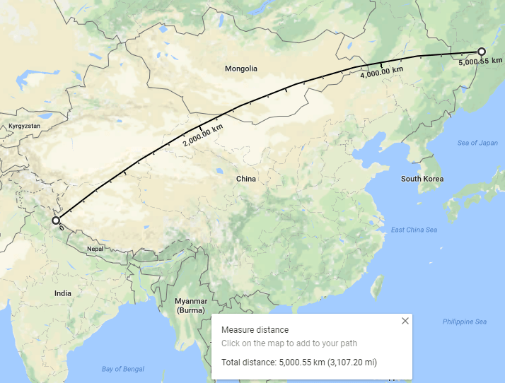 What Is The Longest Distance Between Any Two Places On Your Country And Other Countries? - Quora