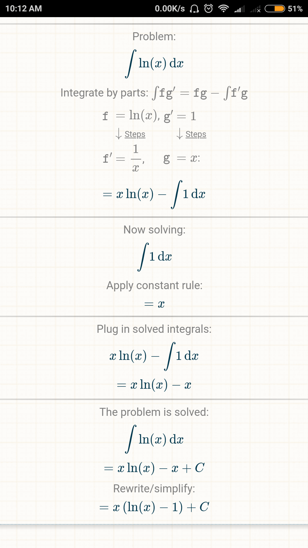 What Is The Integral Of Log X Quora