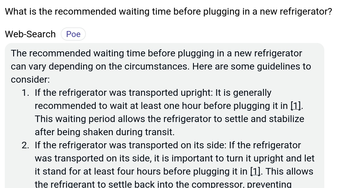 What is the waiting time before plugging in a new