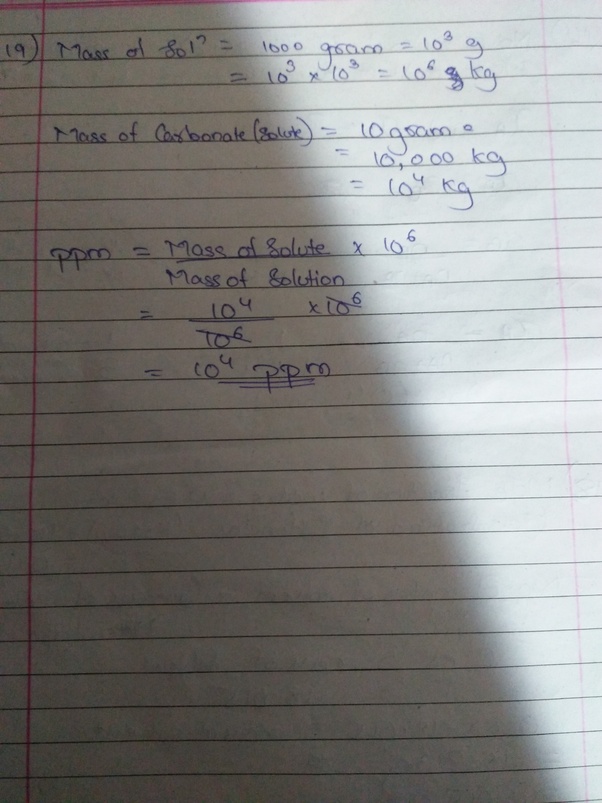 What is the concentration of solution whose 1000 grams aqueous solution