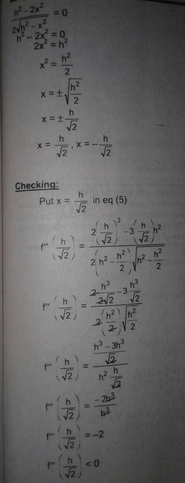 What is a right angle triangle of maximum area, with a hypotenuse of