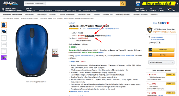 How much time does it take you to get a first order online such as