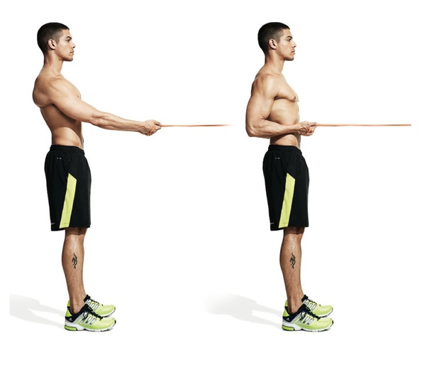 How to perform the rowing exercise without using a machine