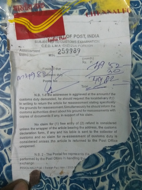 How much Custom duty is charged in India for purchasing electonics