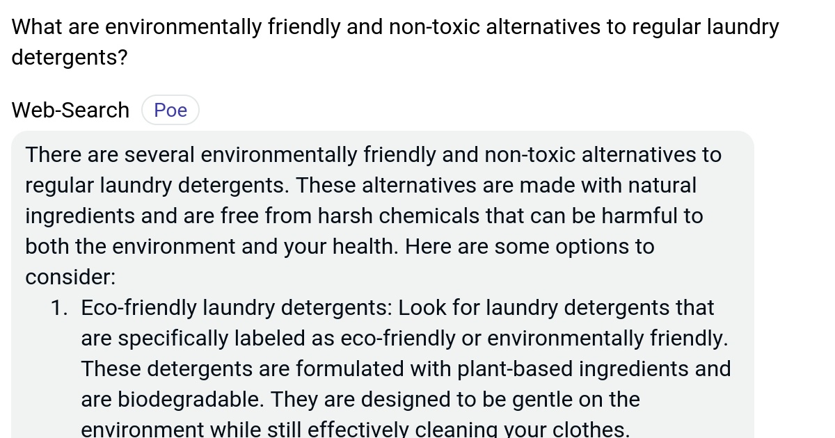 What are environmentally friendly and nontoxic alternatives to regular