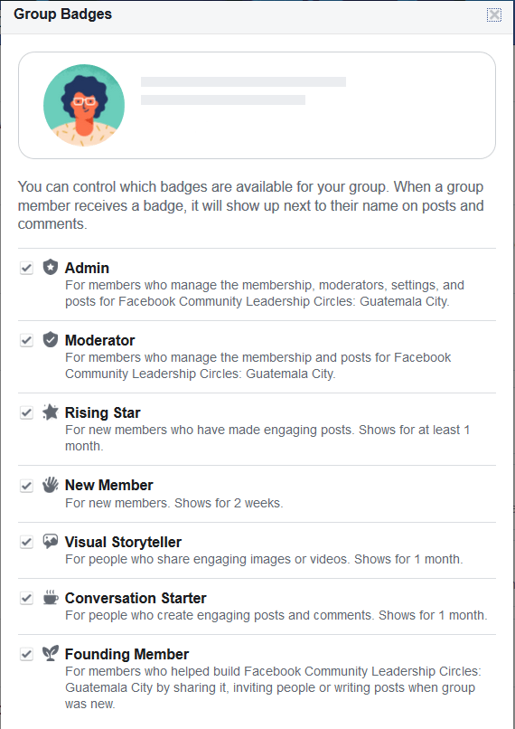 What are the new icons showing up next to people's names in Facebook