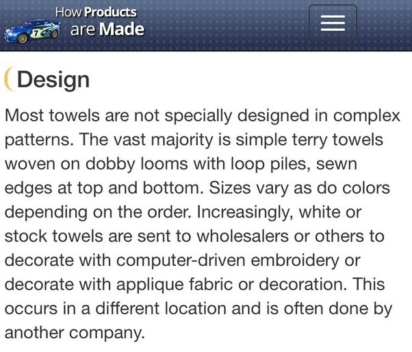 Why do most towels have that woven strip at both ends? Quora