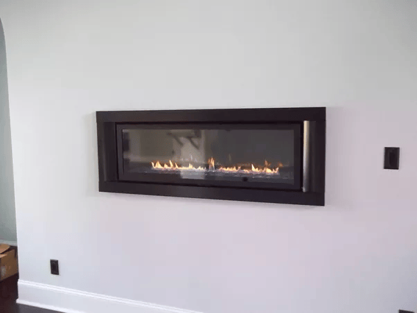 What is the height from the floor to mount a gas fireplace