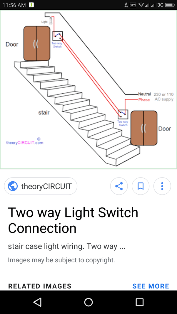 A bulb has two switches, one on the first floor and another on the