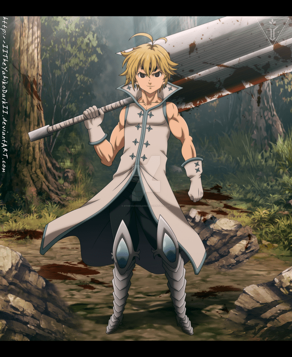 What are the most powerful techniques of Meliodas in Nanatsu no Taizai