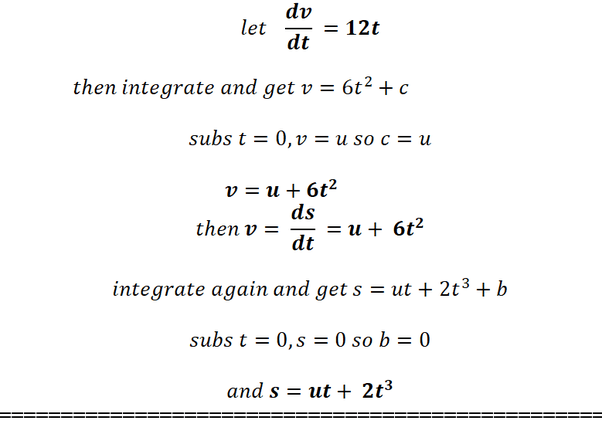 How does one calculate distance as a function of time given a non